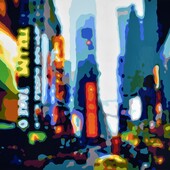 Konrad Winter - Times Square, 2024, Autolack auf Aluminium, manuelle Malerei