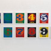 Robert Indiana - numbers 0 bis 9 (gerahmt), 1968, Siebdruck
