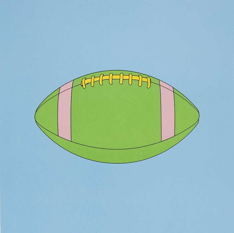 Michael Craig-Martin: "Sports Balls (American Football)" (2019)