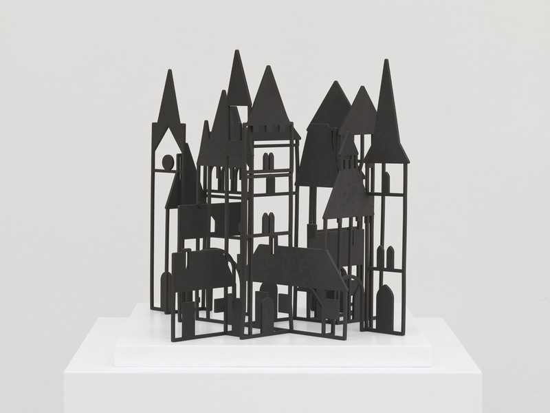 Julian Opie - Bastide 1, 2021, Skulptur (3D Druck) auf Corian-Sockel