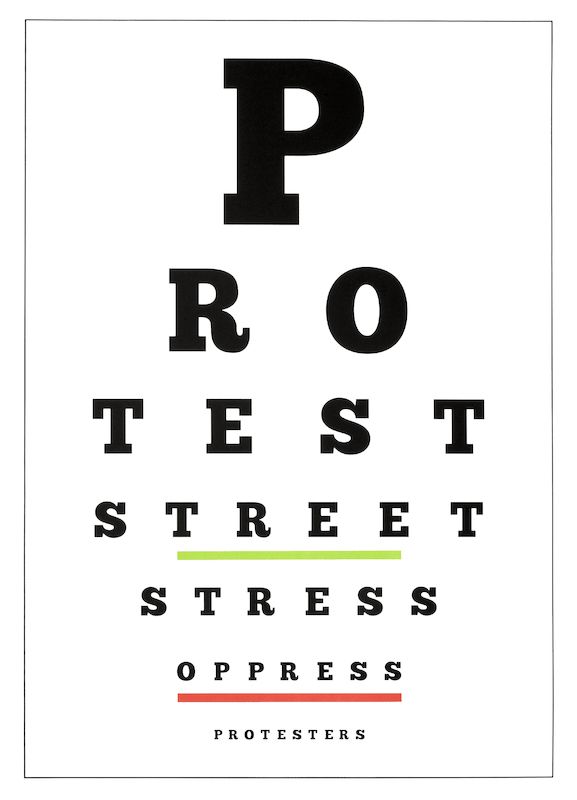 Iván Navarro: "Carta Visual (Protest)" (2019)