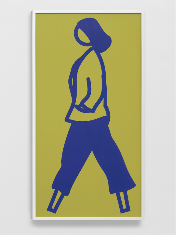Julian Opie - Culottes (aus der Serie Crossing), 2021, colour changing lenticular acrylic panel (framed)