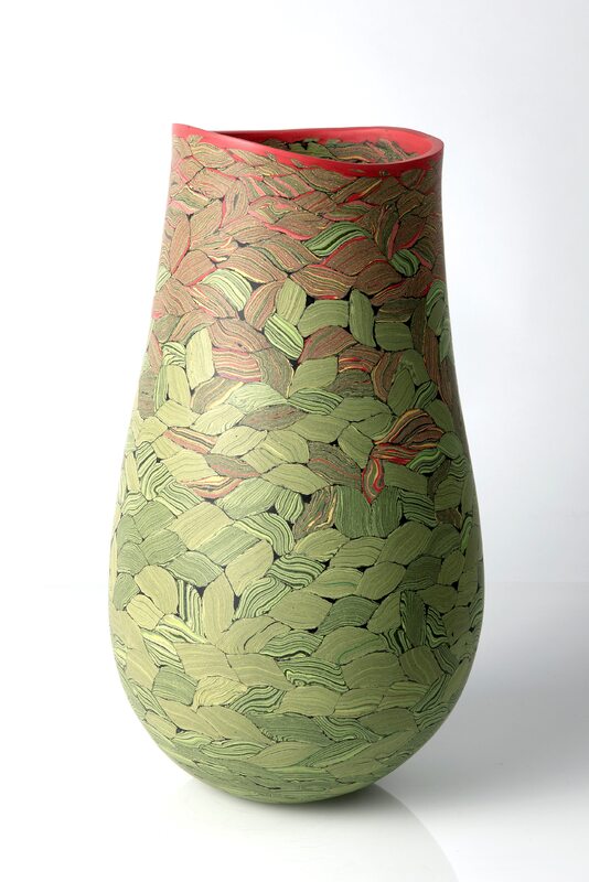 Dorothee Wenz - Leaves, 2023, colored clay and porcelain