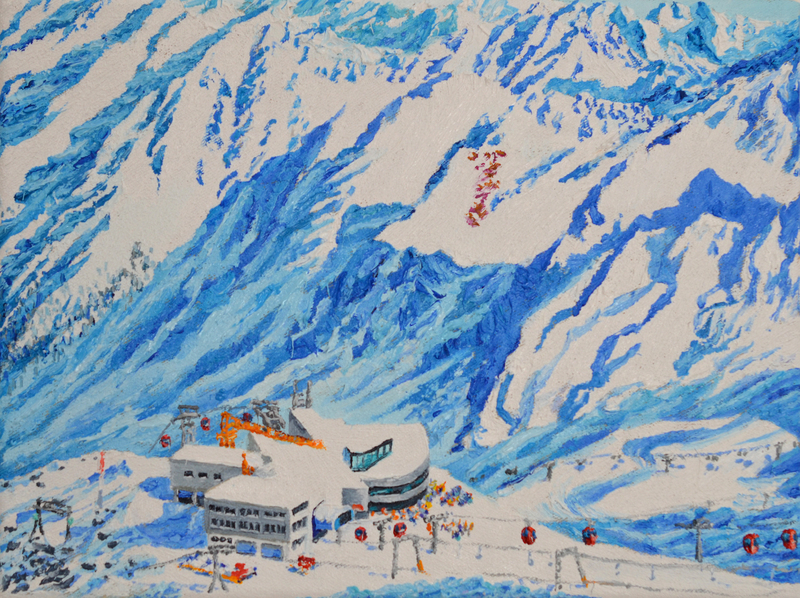 Katharina Gierlach - Eisgrat, 2016, Öl auf Leinwand