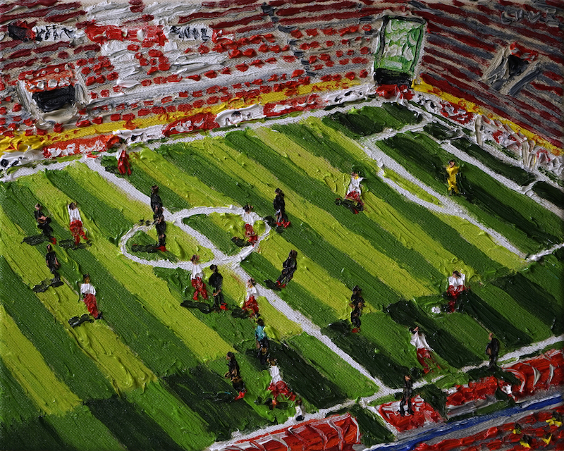 Katharina Gierlach - FC Köln - FSV Mainz 05, 2020, Oil on canvas