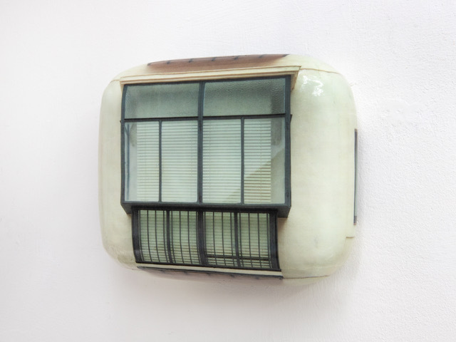Hein Spellmann - Fassade 414, 2021, silicone, acrylic, CLC print, foam, wood