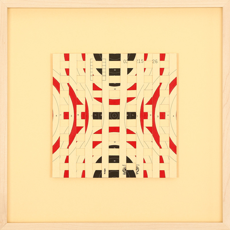 Petra Scheibe Teplitz - 021526, 2018, modified targets, acrylic paint