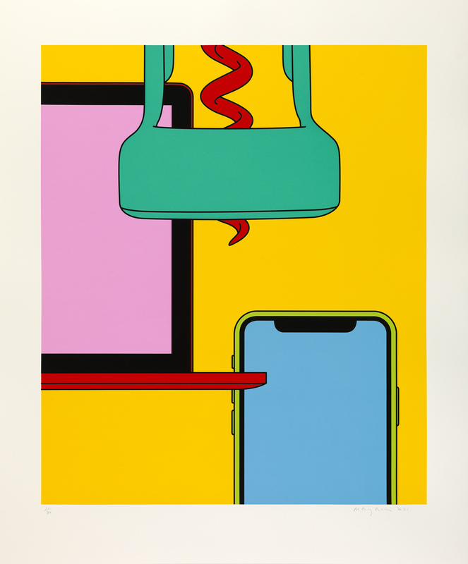 Michael Craig-Martin - Corkscrew - Intimate Relations II, 2021, Siebdruck auf Somerset Satin 410 g