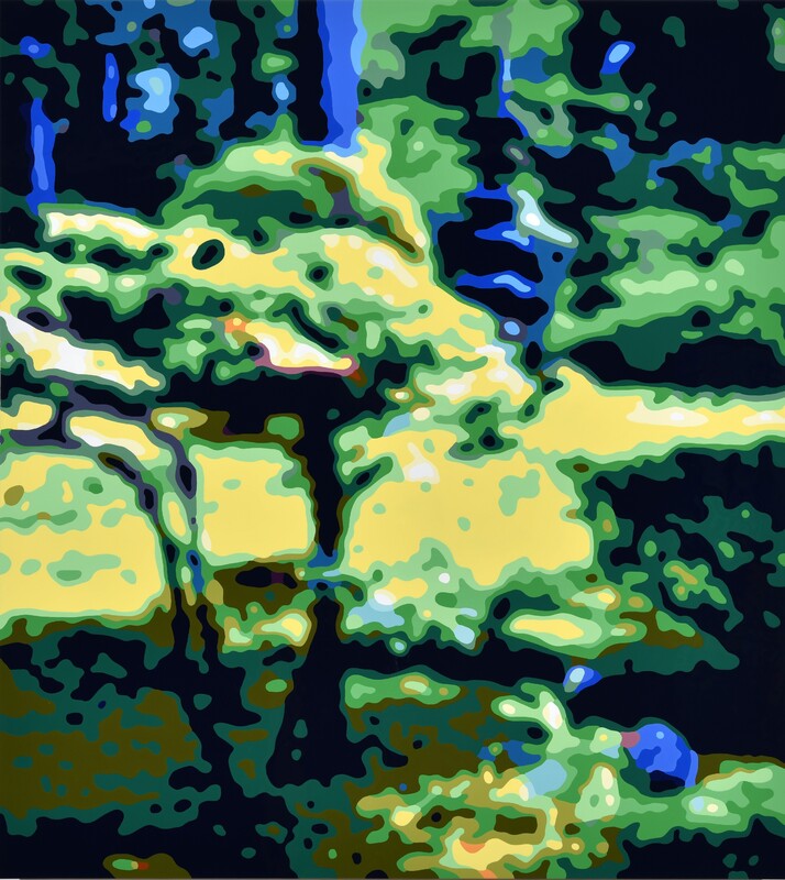 Konrad Winter - Japanese Garden Portland, 2026, Autolack auf Aluminium, manuelle Malerei