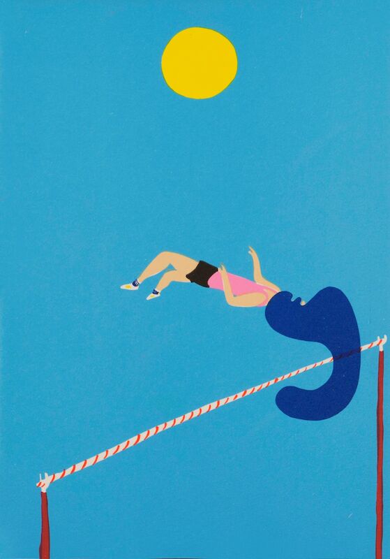 Peter McDonald - High Jump, 2021, Originallithografie auf Super Alfa Papier