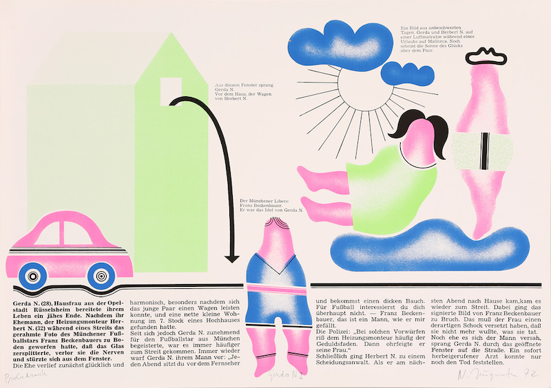 Nikolaus Jungwirth - Gerda N. I, 1972, silkscreen