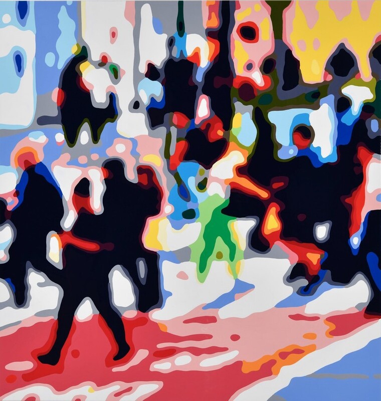 Konrad Winter - NYC, 2025, Autolack auf Aluminium, manuelle Malerei