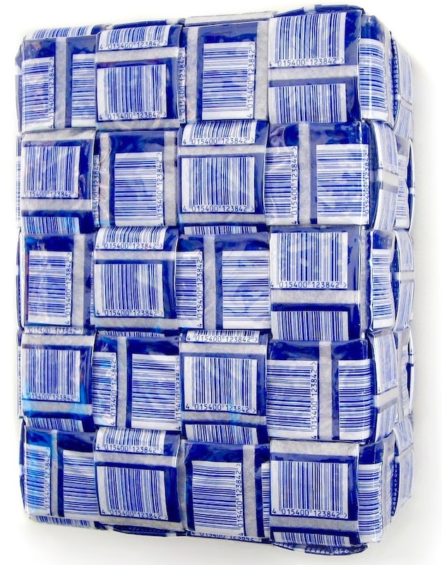 Petra Scheibe Teplitz - Tempo (Barcode), 2008, wood, acrylic paint, insulating and packaging film