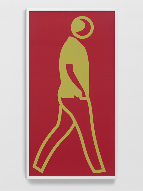 Julian Opie - Pockets (aus der Serie Crossing), 2021, colour changing lenticular acylic panel (framed)