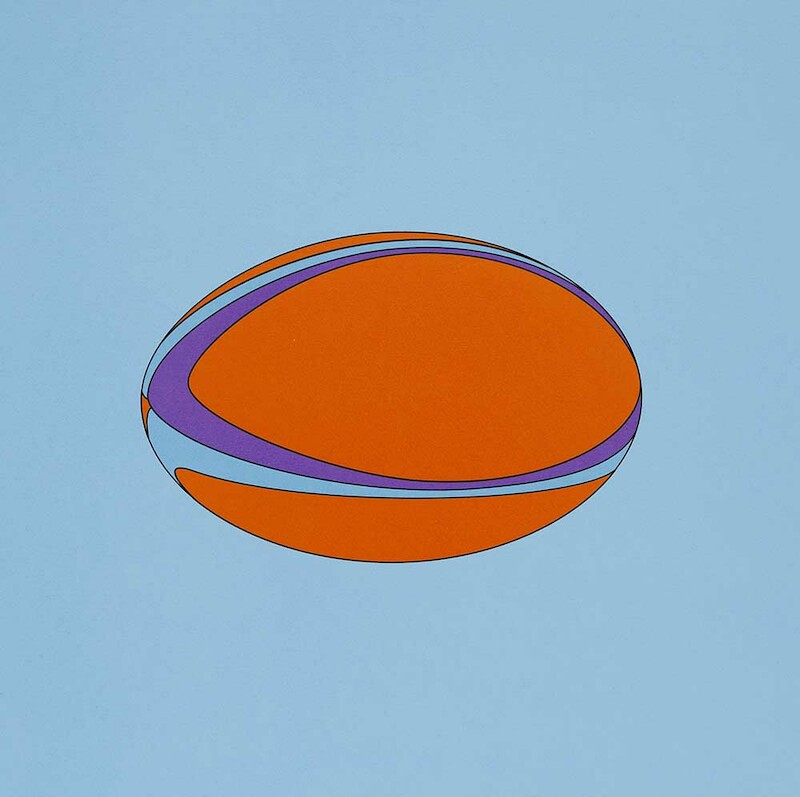 Michael Craig-Martin - Sports Balls (Rugbyball), 2019, Siebdruck auf Somerset Satin 410 Gramm