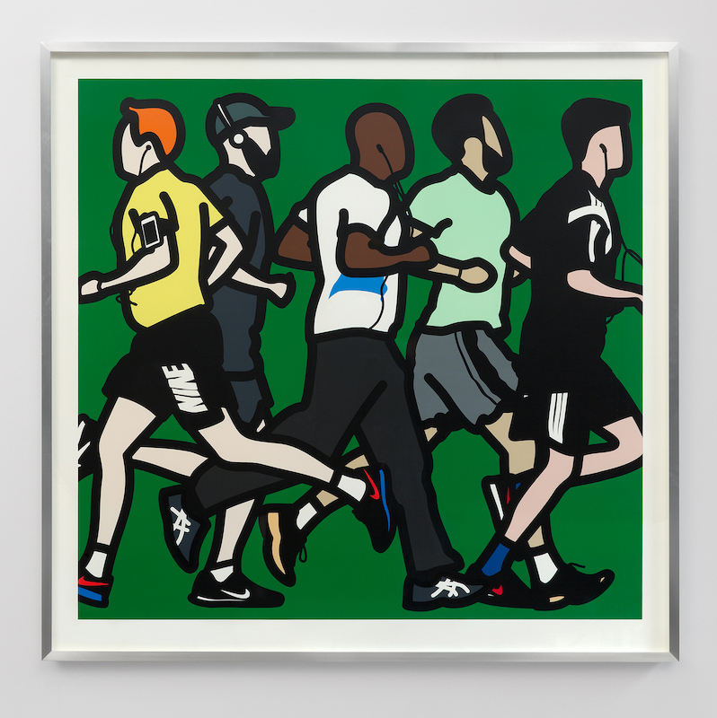 Julian Opie - Running men, 2016, silkscreen on 410 g Somerset, framed