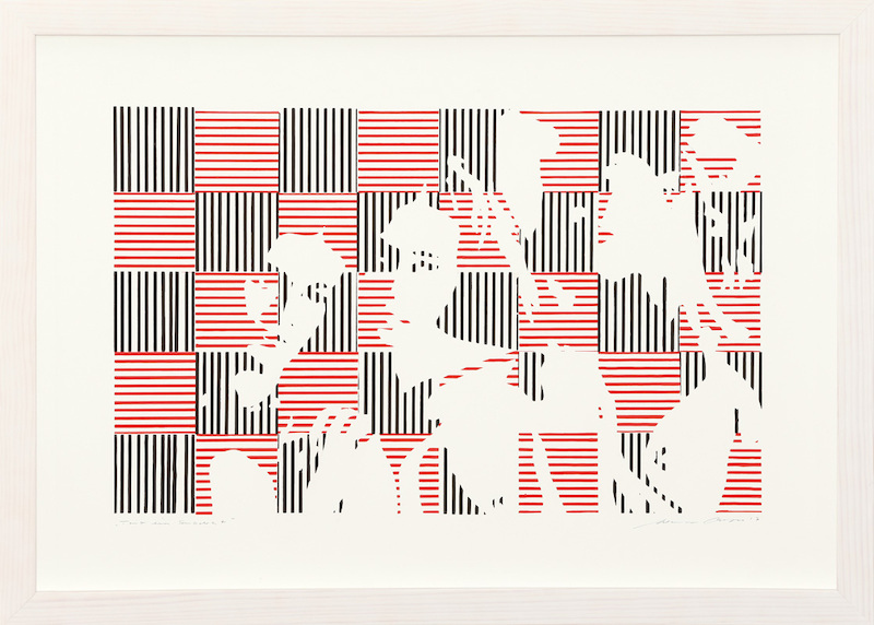 Werner Berges - Trio im Quadrat, 2017, acrylic on cardboard