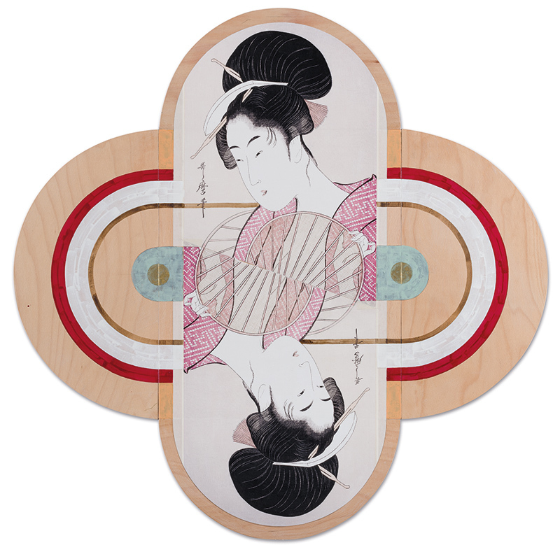 Albrecht Wild: "Utamaro 4, Geisha with Fan" (2023)