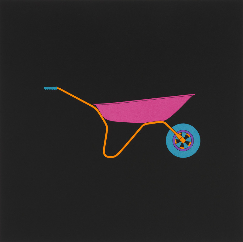 Michael Craig-Martin - Wheelbarrow (aus der Serie Profiles), 2019, Siebdruck auf Somerset Satin