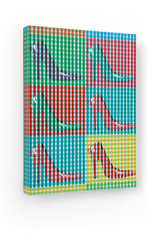 Petra Scheibe Teplitz - High Heels, 2020, wood, acrylic, plastic bags, varnish