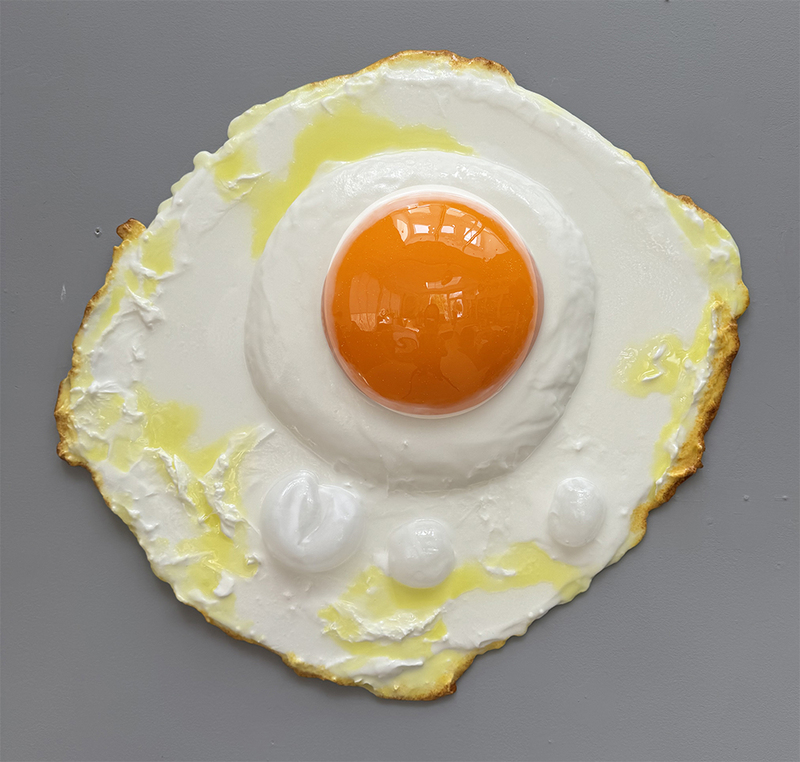 Peter Anton - Fried Egg, 2025, mixed media