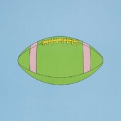 Michael Craig-Martin - Sports Balls (American Football), 2019, Siebdruck auf Somerset Satin 410 Gramm