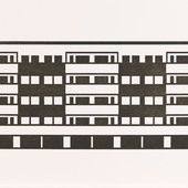 Julian Opie - Apartment 12, 2021, Woodcut on Somerset Velvet 300gsm