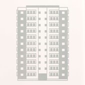 Julian Opie - Apartment 2, 2021, Woodcut on Somerset Velvet 300gsm