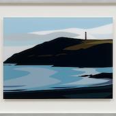 Julian Opie - Cornish Coast 1 - Gribbin Head, 2017, archival inkjet prints on Epson Premium Glossy 250 gsm Photo paper, float mounted onto glass and presented in aluminium frames specified by the artist