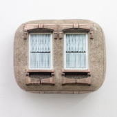 Hein Spellmann - Fassade 380, 2020, silicone, acrylic, CLC print, foam, wood