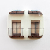 Hein Spellmann - Fassade 413, 2021, silicone, acrylic, CLC print, foam, wood