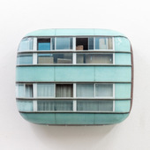 Hein Spellmann - Fassade 434, 2022, Silikon, Acryl, CLC-Print, Schaumstoff, Holz