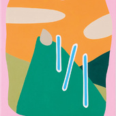 Leonard Korbus - Folgelandschaft_02 (Mount Böhlitz), 2025, Acrylic on canvas