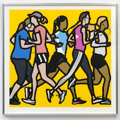 Julian Opie - Running women, 2016, silkscreen on 410 g Somerset, framed