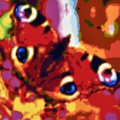 Konrad Winter - Schmetterling 5, 2026, Autolack auf Aluminium, manuelle Malerei