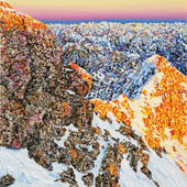 Katharina Gierlach - Zugspitze bei Sonnenaufgang, 2025, Oil on canvas