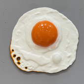 Peter Anton - Fried egg #2/12  (Sunny side up series), 2025, mixed media
